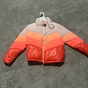 Multicolor puffer jacket
